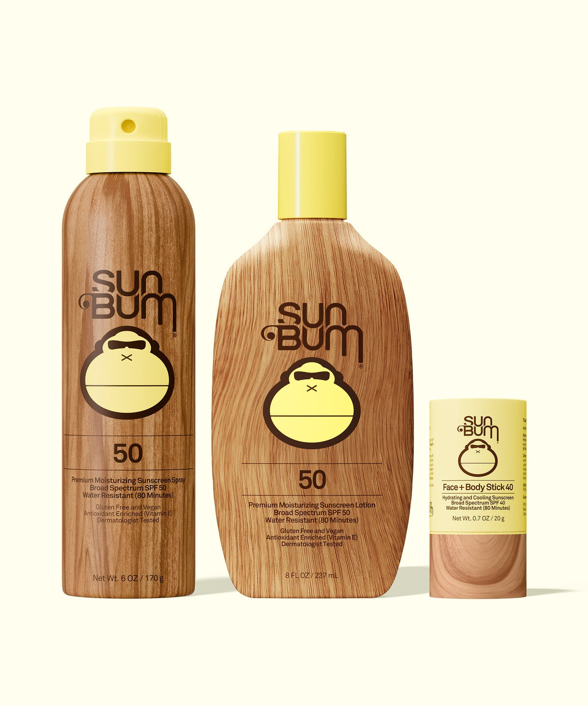 SPF 50 Spray + Lotion + Face and Body Stick 40 Bundle C5